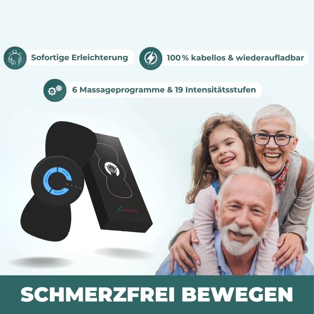 Alexova™ Schmerzlinderungsgerät mit innovativer Druckwellen-Technologie